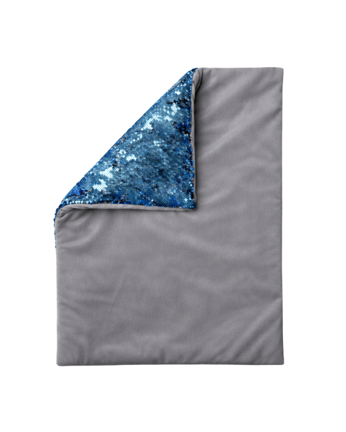 Weighted sequin lap pad for deep pressure input